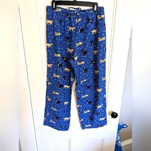 LL Bean Flannel Pajama Pants men's Medium, Dog print